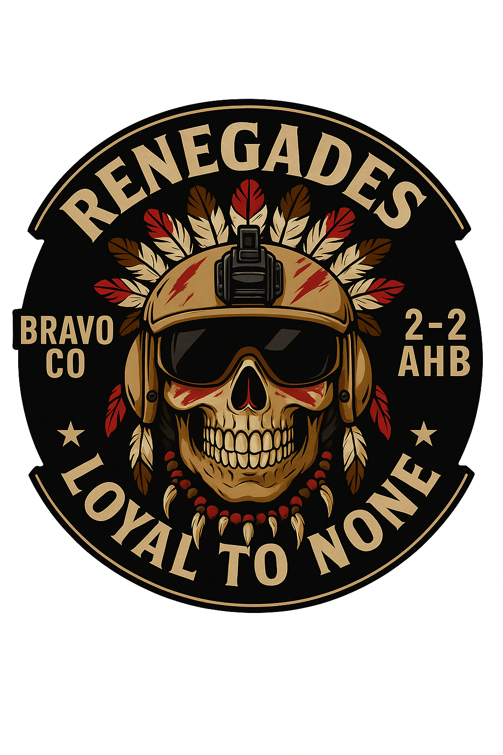 Bravo Co. 2-2 AHB Skull and Helmet Design