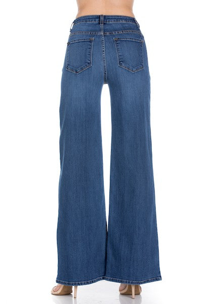 Dana: Western Wide leg jeans, baggy denim pants