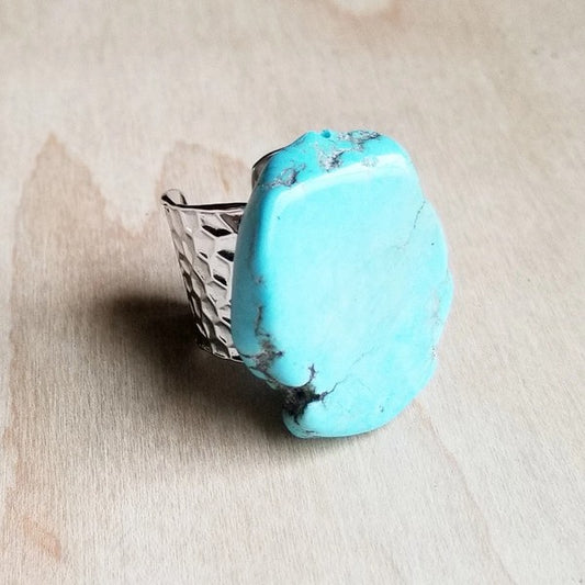 Turquoise Slab Ring