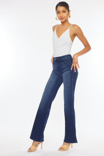 Kan Can High Rise Slim Flare Jean