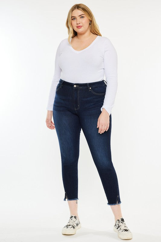 Kan Can Plus High Rise Ankle Skinny Jeans