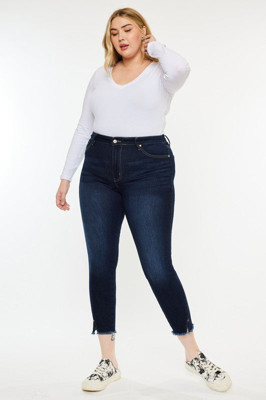 Kan Can Plus High Rise Ankle Skinny Jeans