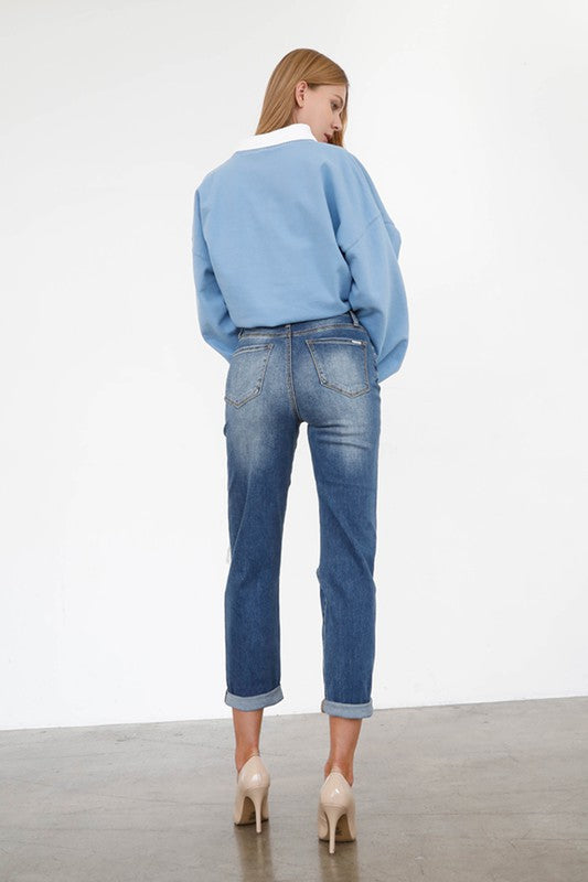 INSANE GENE HIGH RISE GIRLFRIEND JEANS