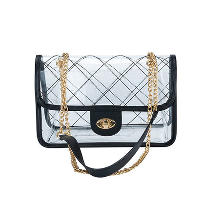 HIGH QUALITY QUILTED CLEAR PVC BAG