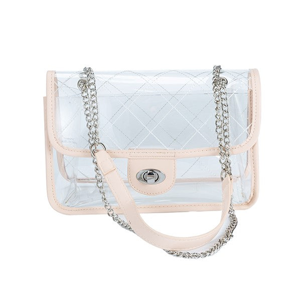 HIGH QUALITY QUILTED CLEAR PVC BAG