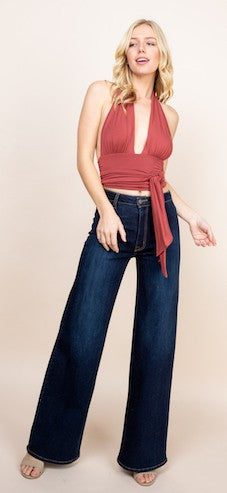 Dana: Western Wide leg jeans, baggy denim pants