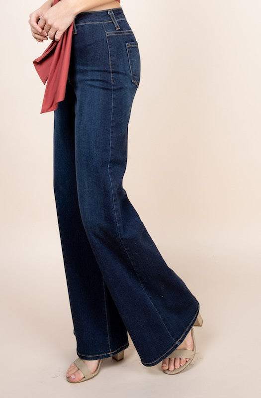 Dana: Western Wide leg jeans, baggy denim pants