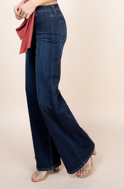 Dana: Western Wide leg jeans, baggy denim pants