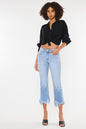 Kan Can High Rise Crop Bootcut Denim Pants