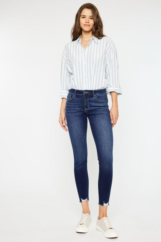 Kan Can Mid RIse Ankle Skinny Jeans