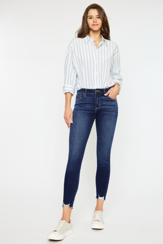 Kan Can Mid RIse Ankle Skinny Jeans