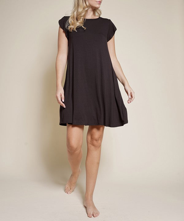 BAMBOO TULIP SLEEVE DRESS