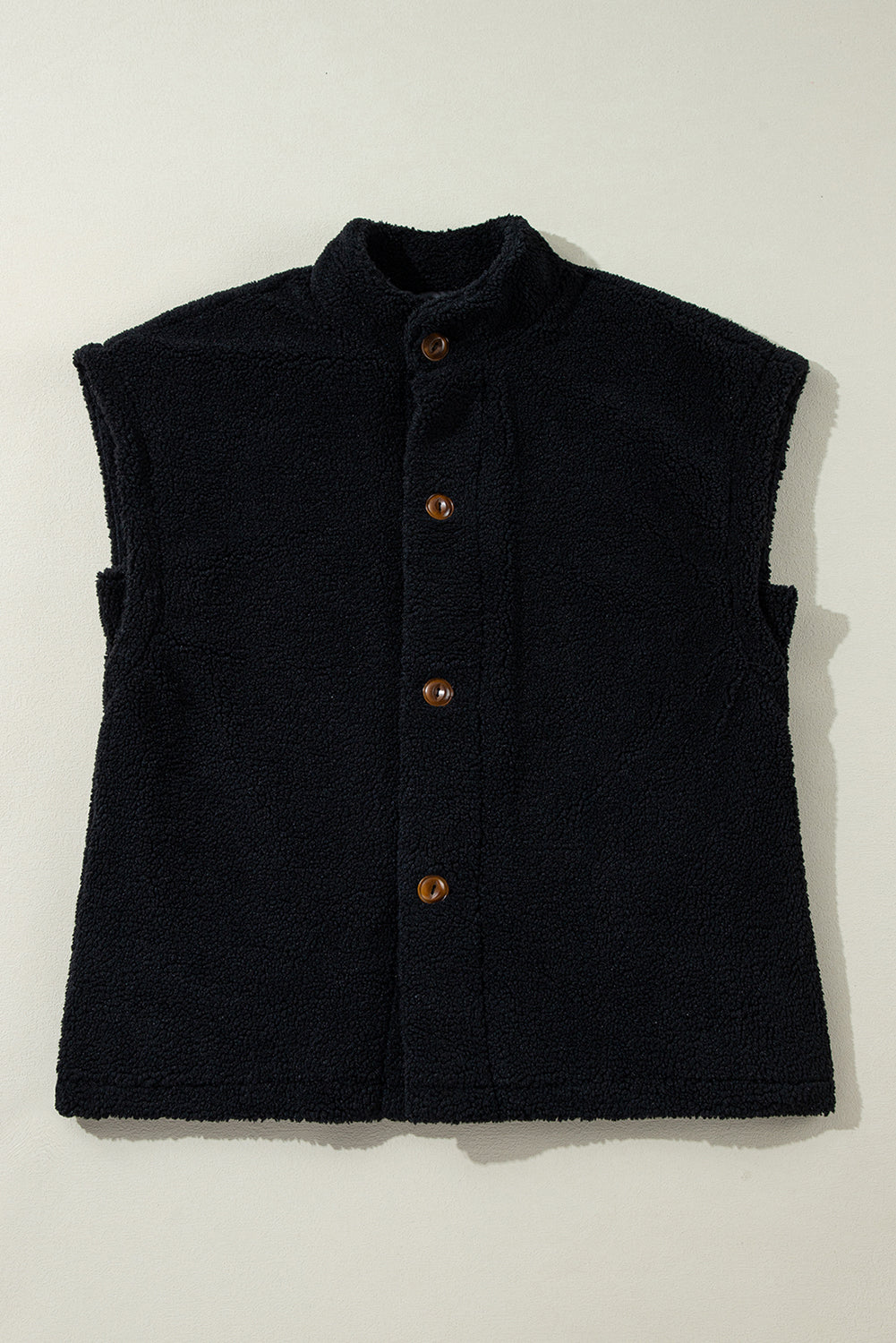 Sherpa Stand Collar Jacket Vest