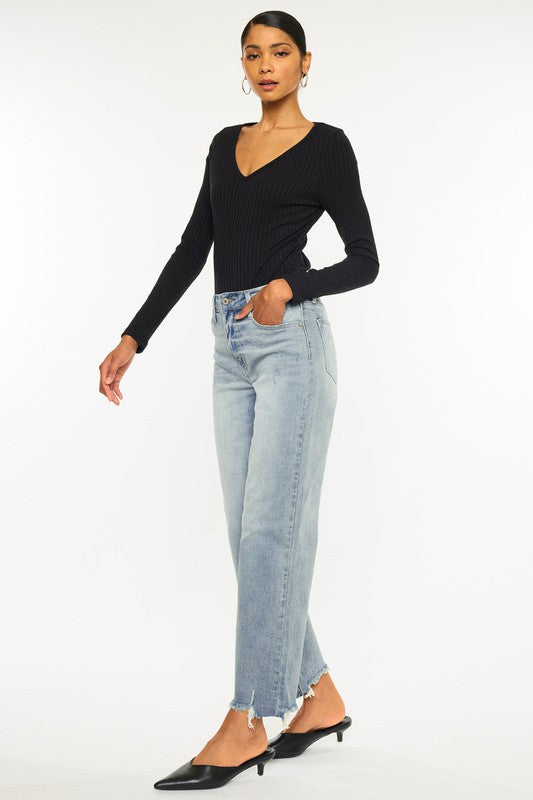 Kan Can High Rise Slim Wide Leg