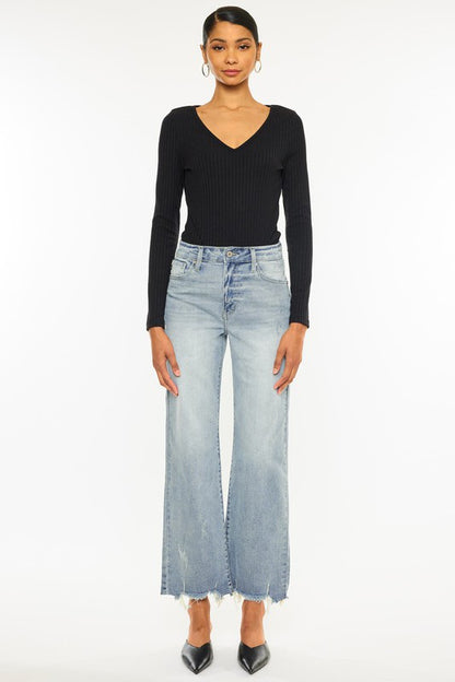 Kan Can High Rise Slim Wide Leg