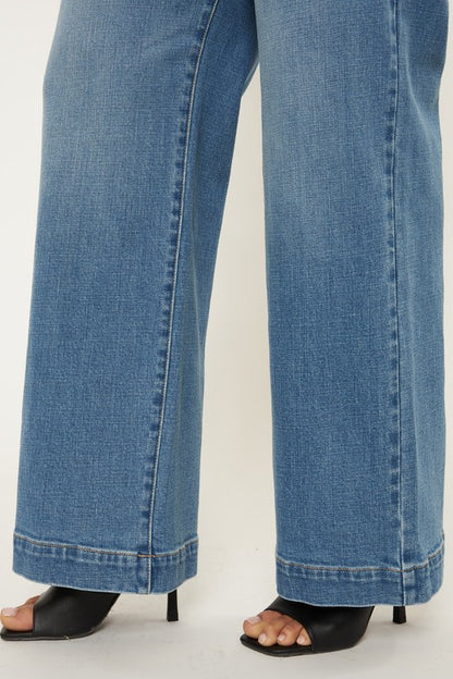 Kan Can Plus High Rise Trouser Wide Leg Jeans