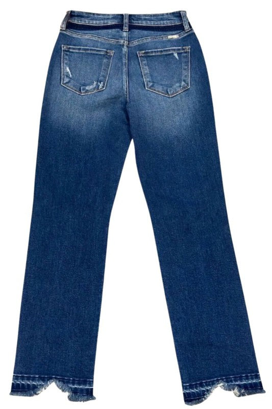 Kan Can High Rise Slim Straight Jeans