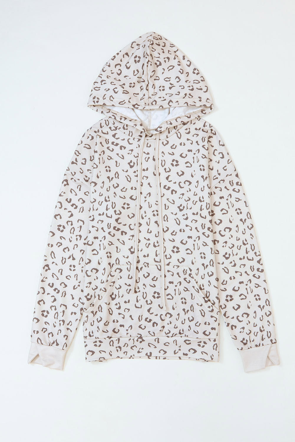 Subtle Slit Plus Size Leopard Hoodie