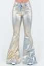 Bell Bottom Jean in Gold Foil