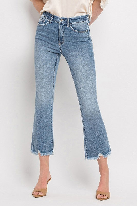 Vervet by Flying Monkey High Rise Crop Flare Jeans