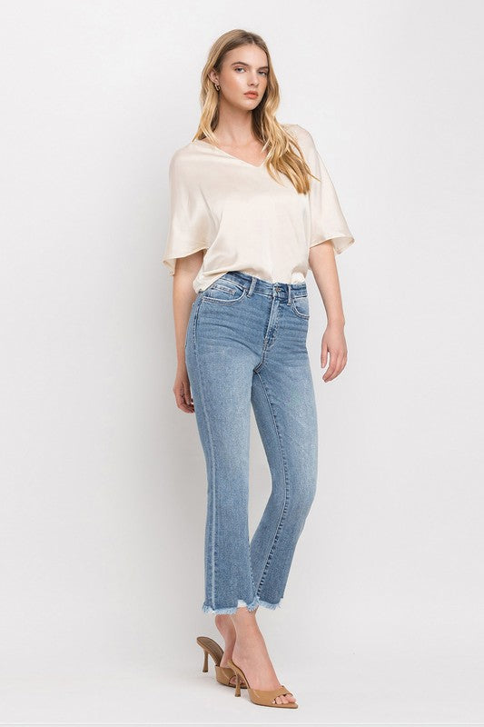 Vervet by Flying Monkey High Rise Crop Flare Jeans