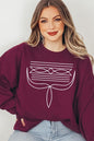 Western Boot Stitch Graphic Fleece Sweatshirts