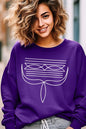 Western Boot Stitch Graphic Fleece Sweatshirts