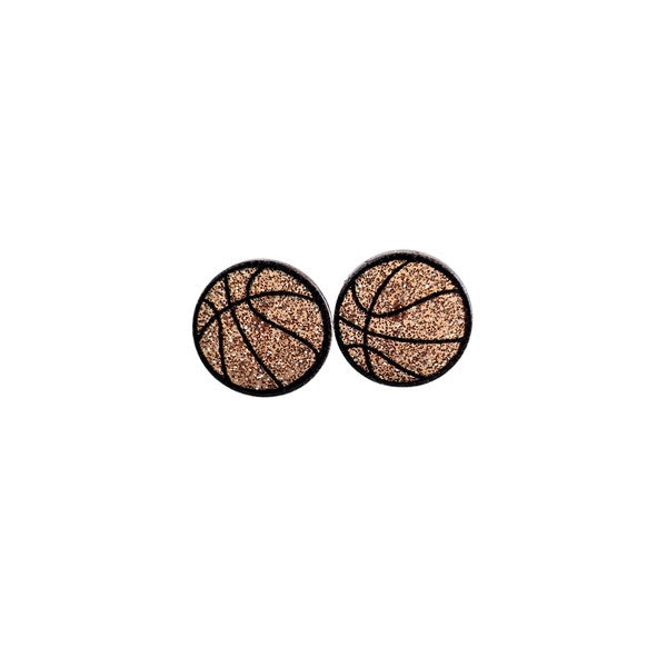 Glitter Basketball Studs