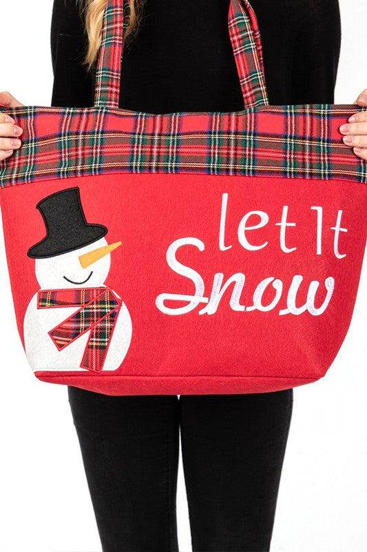 Snowman Christmas Oversize Tote