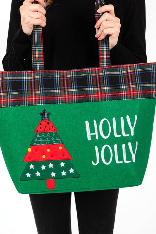 Christmas Tree Oversize Holiday Tote