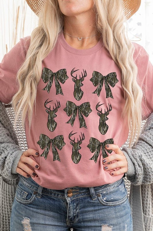 Deer Hunting Camo Bow Graphic Tee