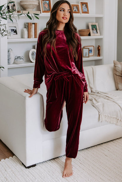 Claire Velvet Two Piece Lounge Set