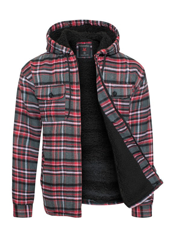 Men's Flannel Sherpa Lining Jacket