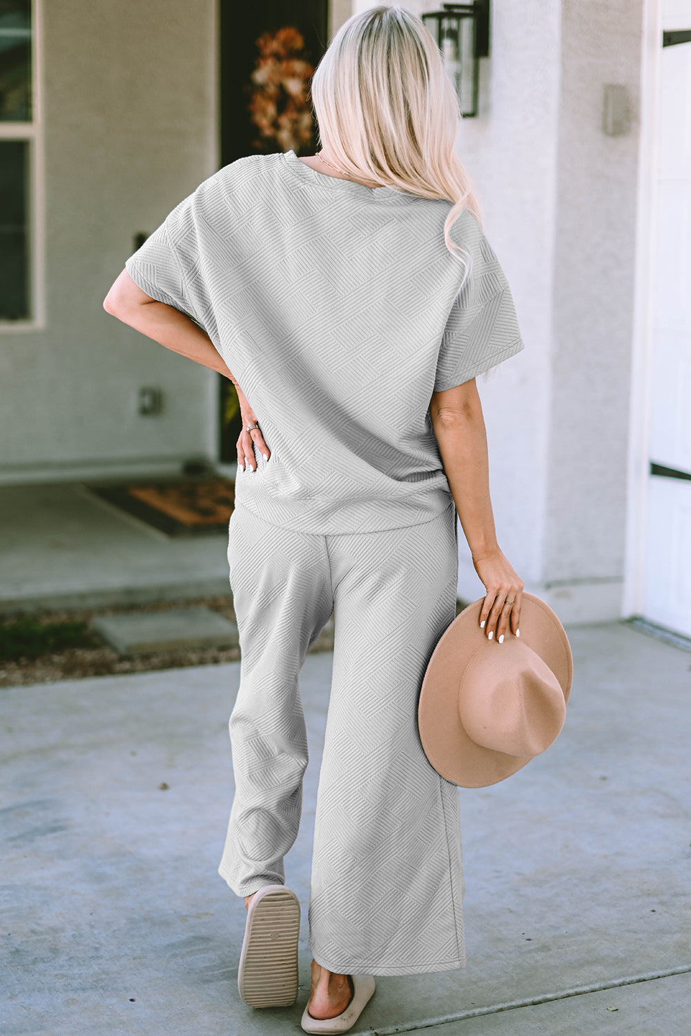 Loose Fit T Shirt and Drawstring Pants Set