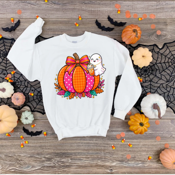 Spooky Sweet Pumpkin & Ghost Sweatshirt