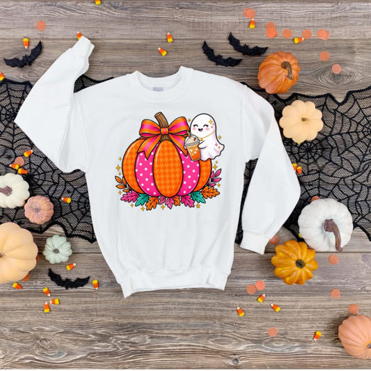 Spooky Sweet Pumpkin & Ghost Sweatshirt