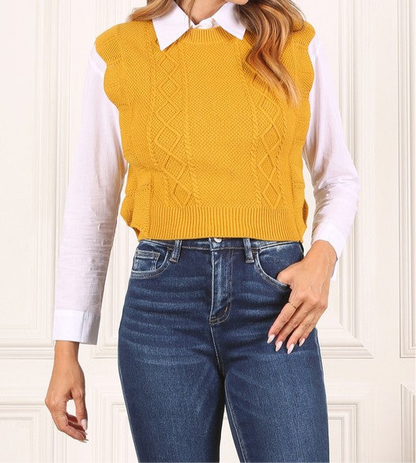 Ruffle sweater vest