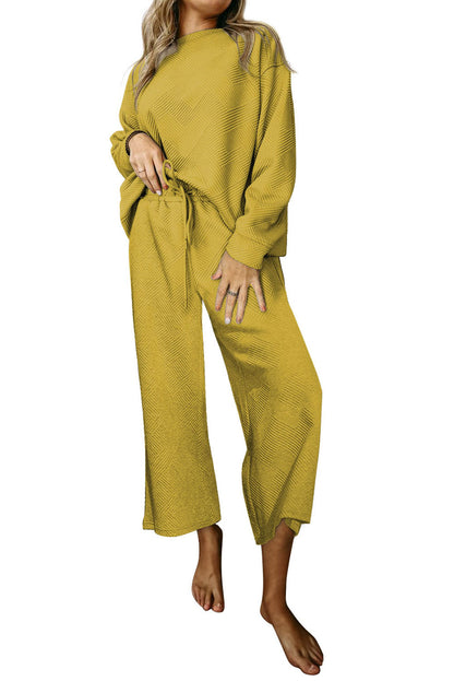 Ultra Loose Textured 2pcs Slouchy Outfit