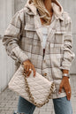 Plaid Removable Hood Buttoned Shacket