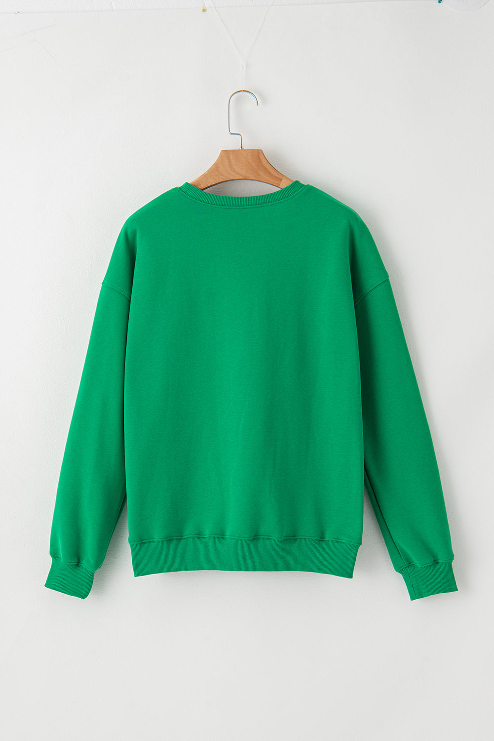 LUCKY Aphabet Chenille Embroidered Pullover Sweatshirt