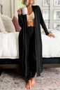 Long Cardigan and Skinny Pants Lounge Set