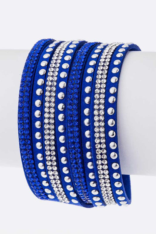 Mix Studs Slit Layer Cuff