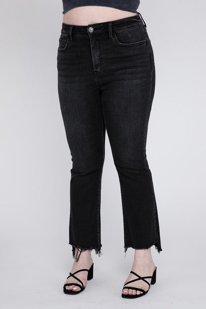 Vervet by Flying Monkey Plus Size High Rise Crop Flare Jeans