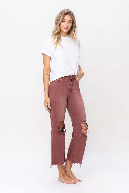 Vervet by Flying Monkey  90's Vintage High Rise Crop Flare Jeans