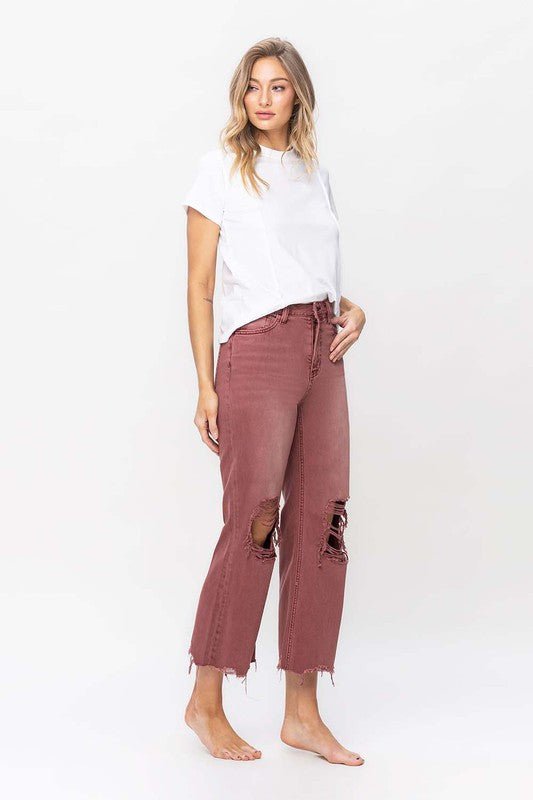 Vervet by Flying Monkey  90's Vintage High Rise Crop Flare Jeans