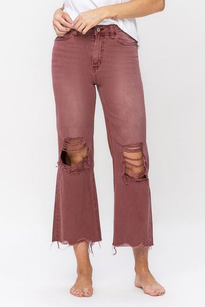 Vervet by Flying Monkey  90's Vintage High Rise Crop Flare Jeans