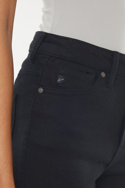 Kan Can High Rise Black Denim Shorts