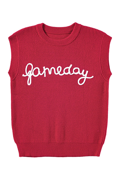 Racing Red Game Day Football Season Sweater Vest