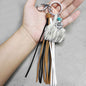 Turquoise Fringe Detail Key Chain