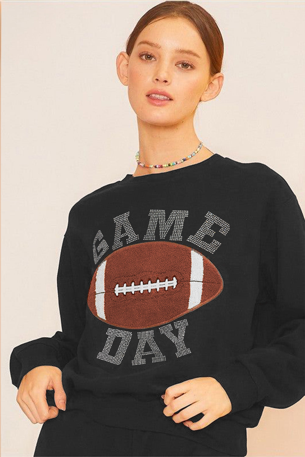 GAME DAY Football Graphic Pullover and Shorts Casual Outfit